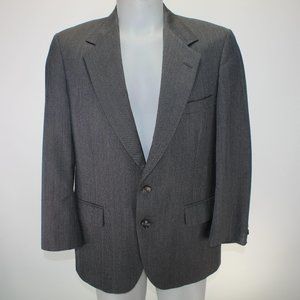 Johnny Carson Blazer Mens 40R Gray 2 Button Single Vent Sports Jacket Coat